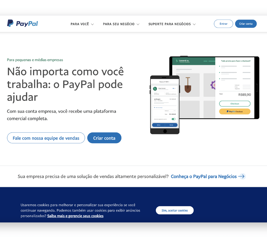 paypal meio de pagamento